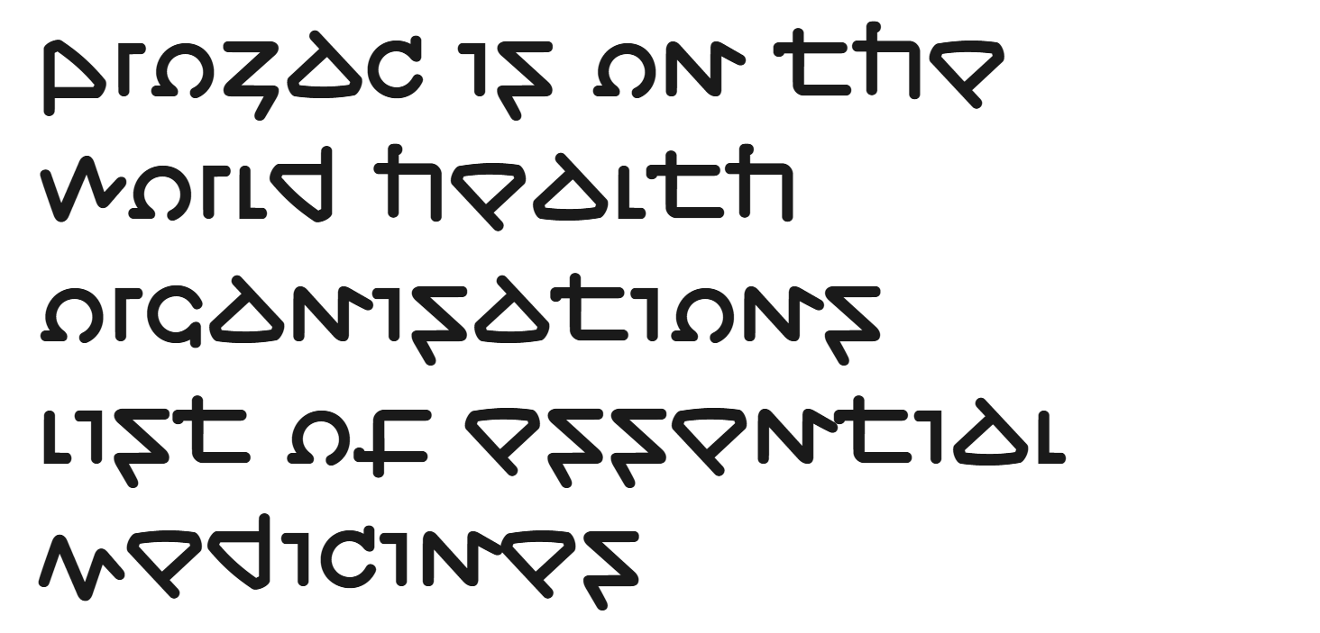 Jonathan Barnbrook Prozac screenshot