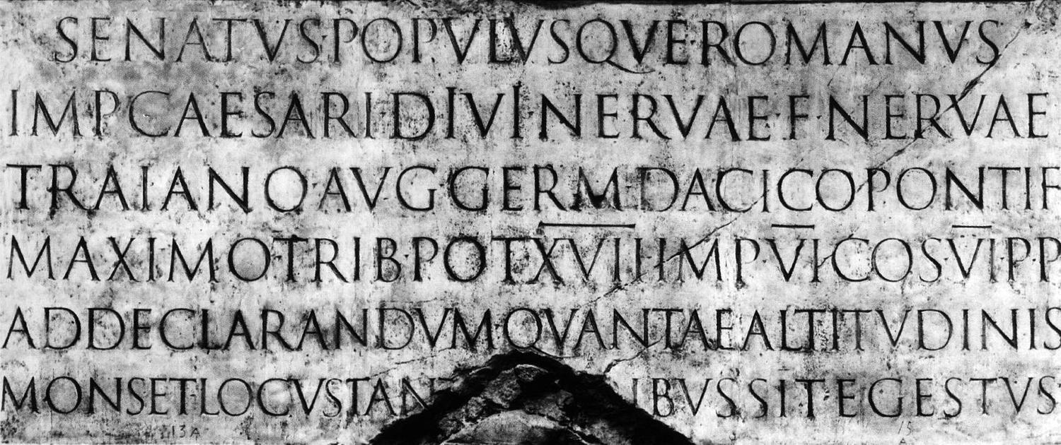 image of the Trajan inscription