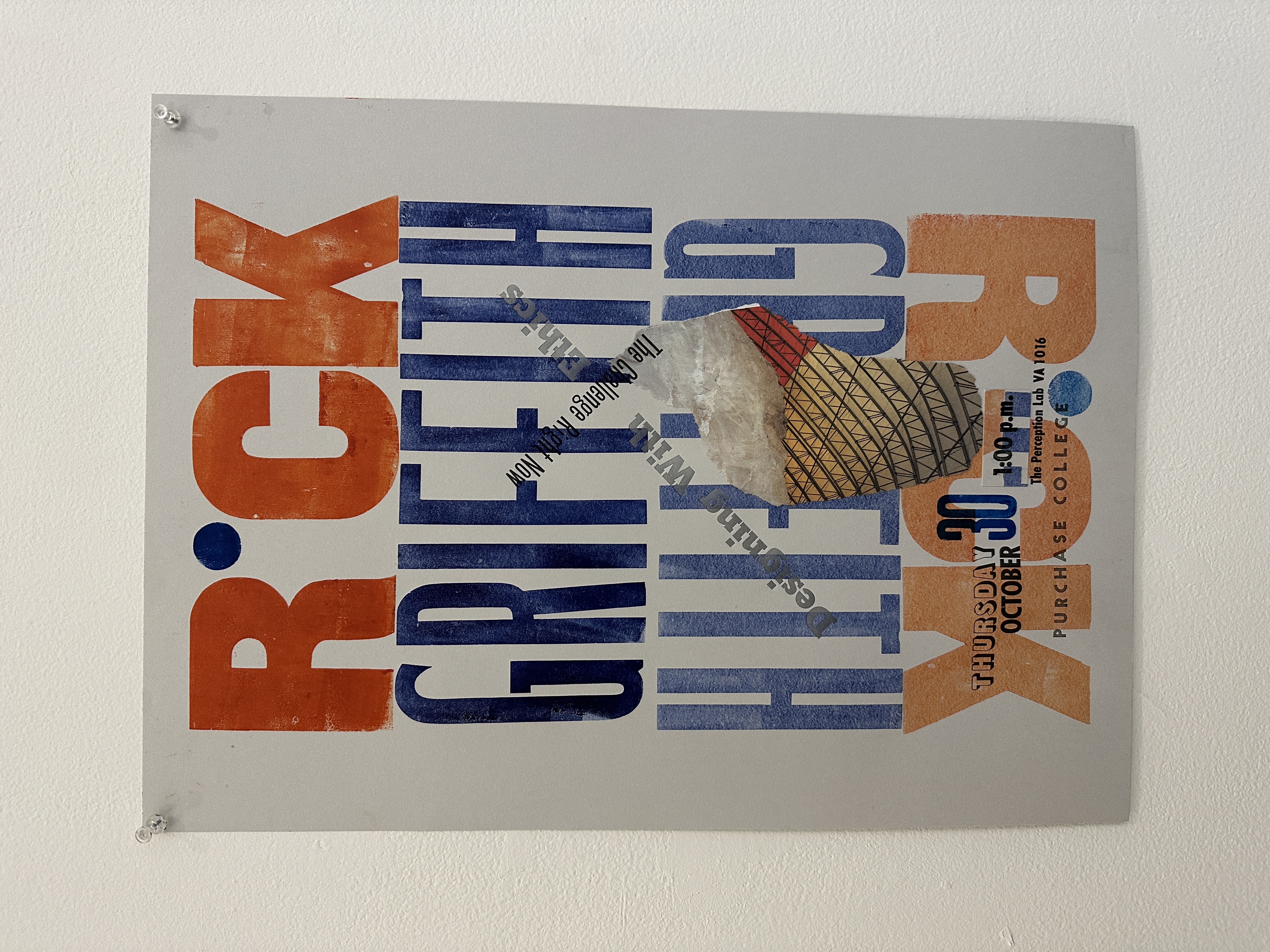 Roni Gross's Poster for Rick Griffith Lecture
